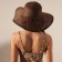 Women's hat minku brown color, rr 58