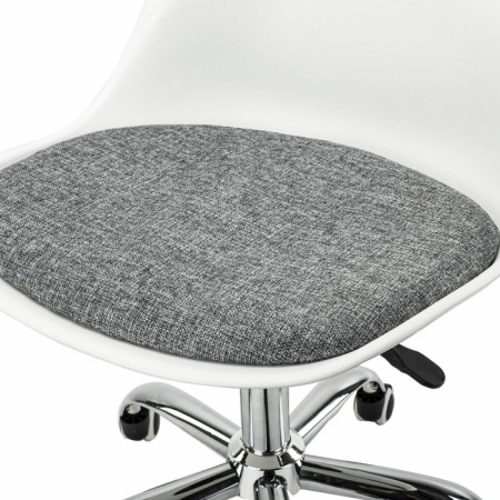A chair for the operator Brabix Eames MG-310 Ch, chrome, white plastic, gray fabric-5