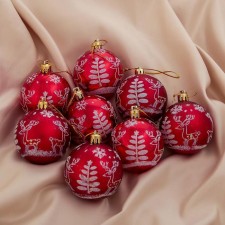 Set of balls plastic D-6 cm, 8 pcs 