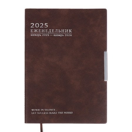 Weekly Datir 2025 g soft ox leather A6+ 80l Escalada, TIS F, KR BL 70 g/m², Kor-I