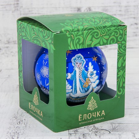 Ball "Snow Maiden" 9.5 cm mix-2