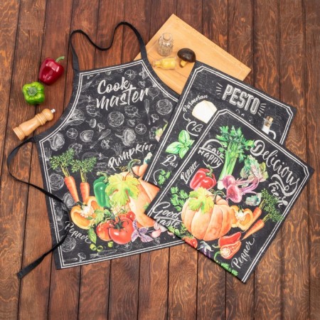 Ethel kites Pesto: apron 60x67 cm, a towel 40x67 cm - 2 pcs.