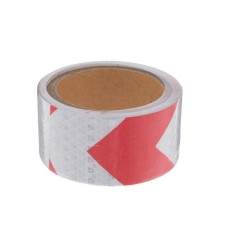Reflective tape, self-adhesive, red-white, 5 cm x 5 m