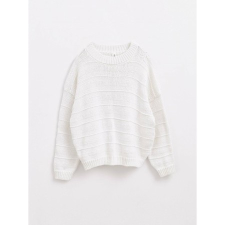 Jumper Women's Large knitting CONTE ELEGANT, size M, color White-5