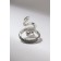 The ring "snake" curved, the color is black silver, dimensionless