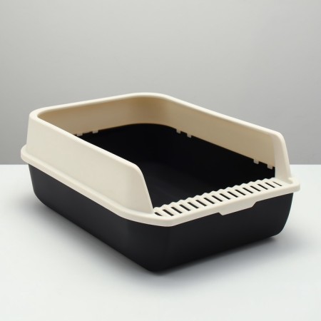 A high side toilet with a scoop and a filter, 50 x 36 x 21 cm, black-4