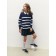 Sweater Knitted Children's Amarobaby Strip, Height 128 cm, Blue Color