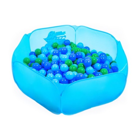Balls for a dry pool with a pattern, ball diameter 7.5 cm, set 60 pieces, sea color-8