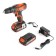 Drill-shuruvumvets Patriot Br201US-H, 20 V, Lion, 2x2 Ah, 30 Nm, shock