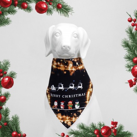 Animal bandana "Merry Christmas", size L (Osh up to 62 cm)