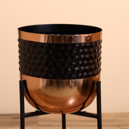 Kashpo on the stand "SLIMO" metal (set 2 pcs), diameter 24 and 19 cm-2
