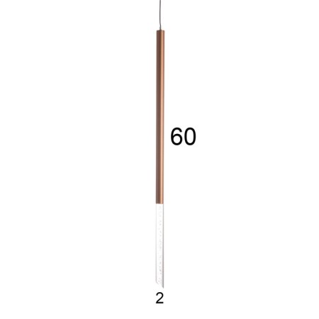 Lamp "Acota" LED 5W 4000k matte copper 2x2x60-160cm-5
