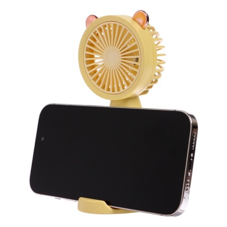 Gift set fan and umbrella, yellow-10