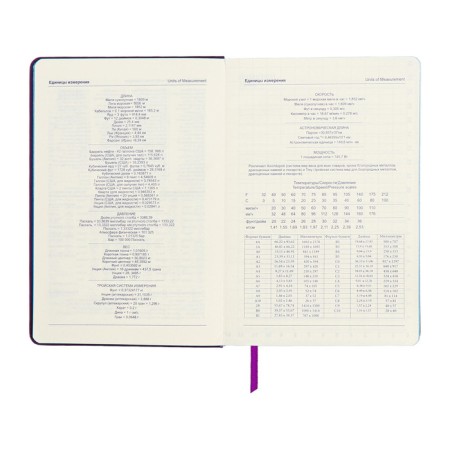 Leduced Diary A5, 140l, cage, leatherette, elastic band, blue cut, purple-9