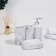 A set of accessories for the bathroom "Marble", 4 items (dispenser, soap dish, 2 glasses)