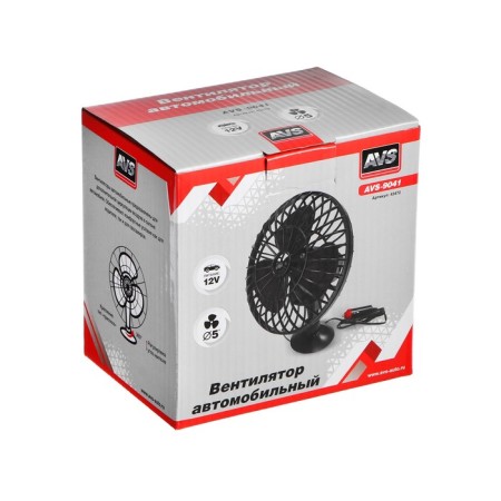 Car fan AVS somfort 9041j, 12 in 5 ", plastic, black-5