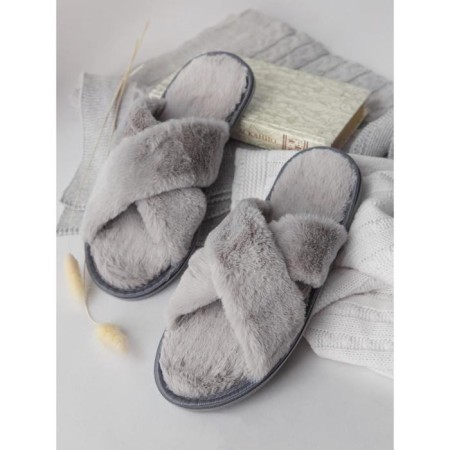 Slippers Women's cross open nose, size 39-41, color gray color