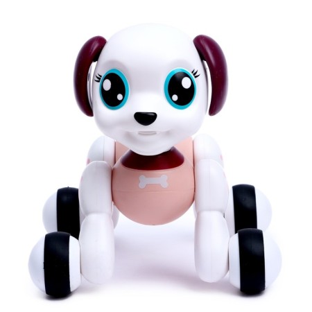 Robot dog “My favorite pet” IQ Bot, on the control panel, interactive: sound, musical, sensory, on the battery, burgundy-4