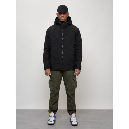 Male spring jacket, size 48, black color-4