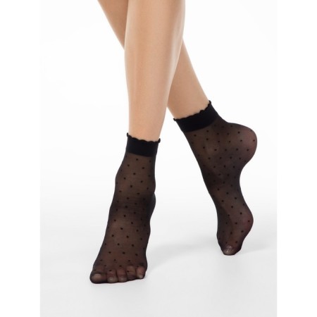 Women's socks in the CONTE Elegant Fantasy romes, size 23-25, Nero color