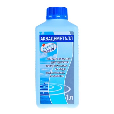 Liquid remedy for removing metals from water "Aquademetall", bottle, 1 liter-1