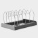 Kitchen holder for lids, pans and pots of the shade, color gray