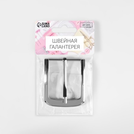 Belt buckle 6 × 5 cm, 40 mm, silver color-6