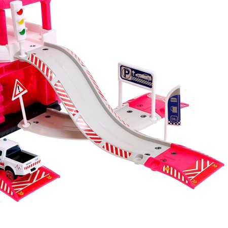 Parking "Ambulance Station", with a metal machine and helicopter-3