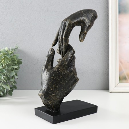 Souvenir Polystone "Touching Hands" for metal 18.4x10.4x29.4 cm-4