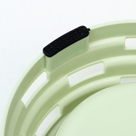 Metal dual bowl on a plastic base 2 x 160 ml, 25 x 14 x 5 cm, green-7