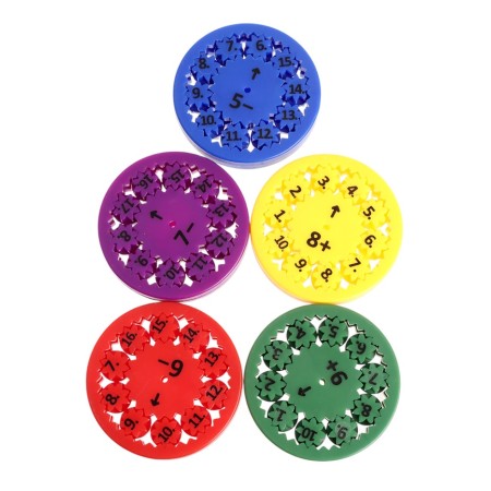 Developing set "Mathematical spinners. Fold and subtract! ”, 5 spinners, 5+-1