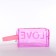 Lightning cosmetic bag, pink/transparent color
