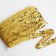 Decorative braid with sequins, elastic band, 2 cm, 9 ± 0.5 m, gold color