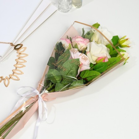 Package for flowers "The most beautiful", powder, 28 x 9 x 43.5 cm