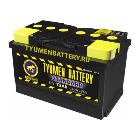 Battery Tyumen 72 Ah, 6st-72LR, reverse polarity
