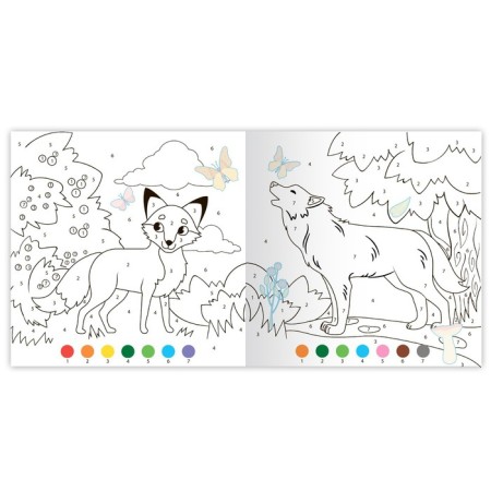 Coloring on numbers with stickers "Forest animals", 16 p.-3