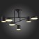 Ceiling EVOLUCE lamp. Sle201042-06. Nobel. 6x7 W, LED, 4000K, 3024 LM, 57x57x25 cm, black color