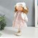 Interior doll "Baby in a dress with lace, with a heart" 36.5x14x15.5 cm