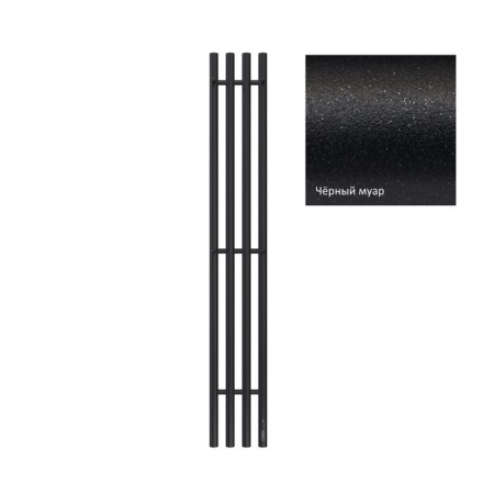 Terminus quatro electric heated towel rail "Circle", 1400x218 mm, Black Muars-1