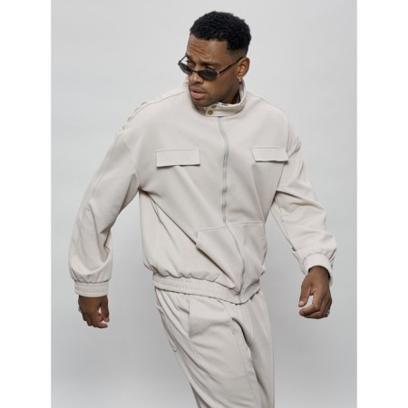 Sports suit men's, size 48, beige color-20