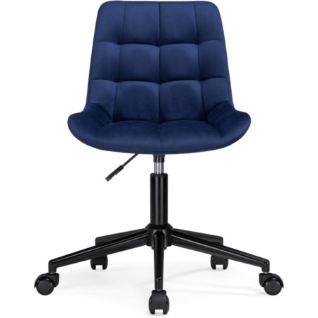 Computer chair Chester Metal/velor, black/blue 49x60x84 cm-1