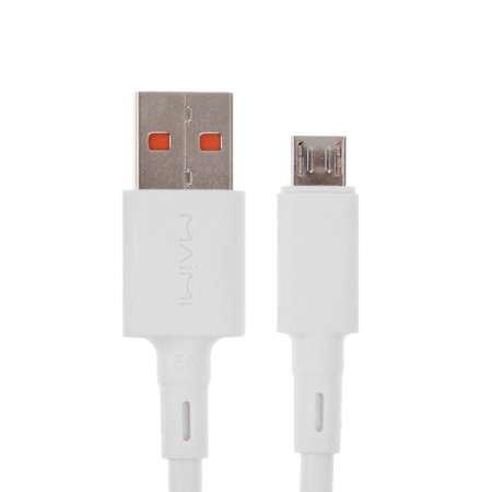 Microusb cable - usb, 2.4 a, 1 m, charging + data transfer, package, white-1