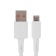 Microusb cable - usb, 2.4 a, 1 m, charging + data transfer, package, white