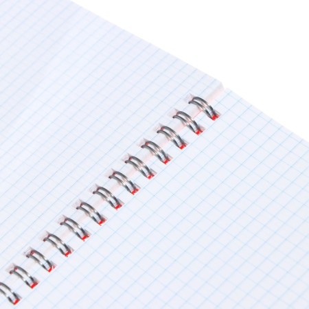 Notepad A5, 60 sheets on the crest, plastic cover, red-3