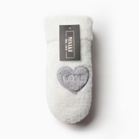 Women's mittens about the lawsuit Minaku Love 24 cm milk-3