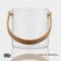 Ice bucket Magistro "Caillin", d = 10 cm, glass, bamboo handle, transparent