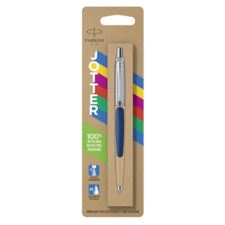 Ballpoint pen Parker Jotter Color Plastic Corps + stainless steel, blue ink-2