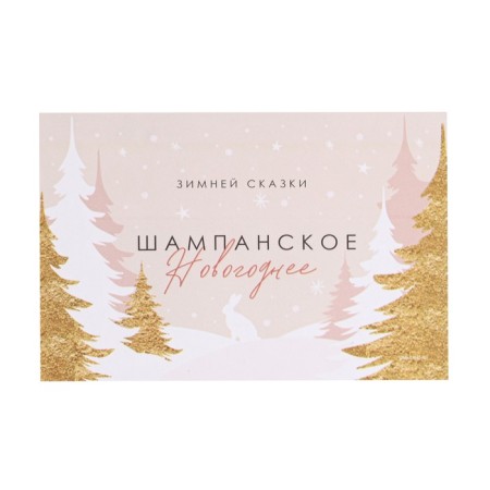 Stick on a bottle of "champagne New Year", size 12 x 8 cm.-2