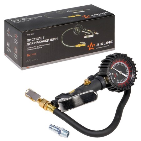 Airline Pro tires pistol with manometer, 16 atm, with a discharge valve-2