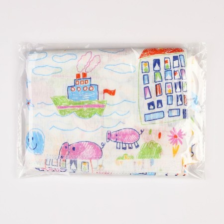 Chipling diaper, flannel 75x105 cm, cotton 100%, with a pattern-3
